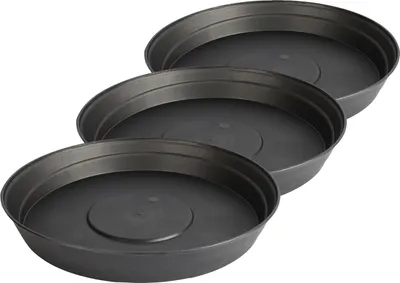 Produktbild von Garronda Blumentopf Untersetzer GD-0023 (3 Stück Graphite, ⌀ 16cm H 3cm)