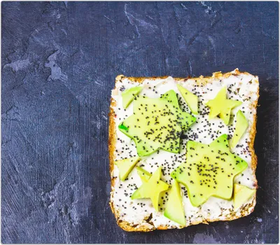 Produktbild von Spritzschutz Herdabdeckplatte Schneidebrett aus Glas Sandwich mit Avocado 1-Teilig (60x52cm)