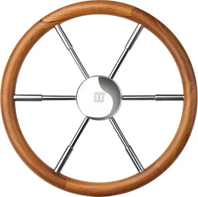 Image de VETUS PRO40T Roue en acier inoxydable avec pneus en teck Ø 40 cm