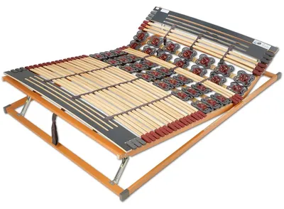 Zdjęcie produktu dla Stelaż łóżka - 7 stref - 120 x 200 cm - Regulacja zagłówka i nóg