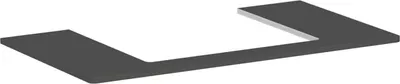 Produktbild von hansgrohe Xelu Q Konsole mit Ausschnitt mittig, 980x550, für Aufsatzwaschtisch 600x480mm, geschliffen, 54110910