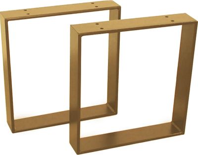 modernLOFTart K1m, Bankbeine Bankkufen Tischbeine Tischgestell Tischkufen Couchtischkufen Stahl Metall Schwarz Industrial Tisch Bank Sitzbank Couchtisch Kufen  40x42cm  Gold
