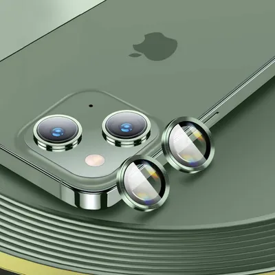Obrázok produktu pre Kovový krúžok fotoaparátu Tvrdené sklo Fólia pre Apple iPhone 14 Armour Green