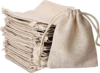 Obrázok produktu pre Jutové vrecká – košíkové vrecká – darčekové a baliace vrecká – ideálne na doplnky, svadobné darčeky, vianočné oslavy a ručné práce – 13 x 18 cm