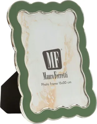 Zdjęcie produktu dla Rama do zdjęć o Ferretti, model Charlotte, kolor zielony, wymiary 12,5 x 17,5 cm