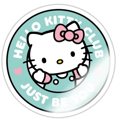 Produktbild von Spreadshirt Hello Club Kitty Just Be You Sticker Aufkleber, 10 x 10 cm, Weiß glänzend