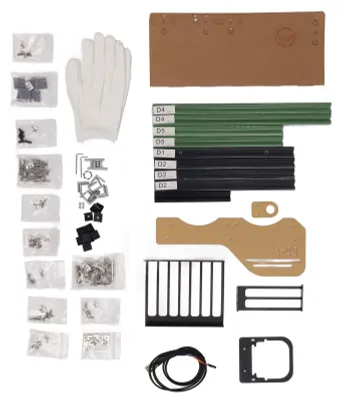Zdjęcie produktu dla Uchwyt do obudowy komputerowej typu open case – doskonałe odprowadzanie ciepła, pionowa aluminiowa rama do samodzielnego montażu, obsługująca standardy ATX, MATX i ITX, obudowa typu open case, kolor zielono-czarny