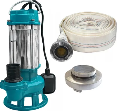 Produktbild von Set IBO Tauchpumpe V550 230V mit Zerkleinerer + 20m Schlauch + 2" Anschluss