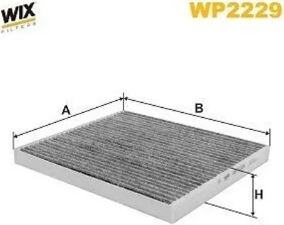 Produktbild von WIX FILTERS WP2229 Innenraumfilter Pollenfilter für JEEP CHEROKEE (KL) Aktivkohle
