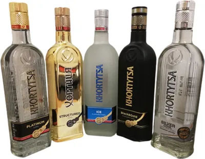 Produktbild von Vodka Khortytsa 5er Sparset ukrainischer Wodka Hortica Khor хортица