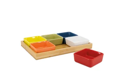 Produktbild von Remember Schalenset mit Holztablett Nr. 1, 7-tlg.