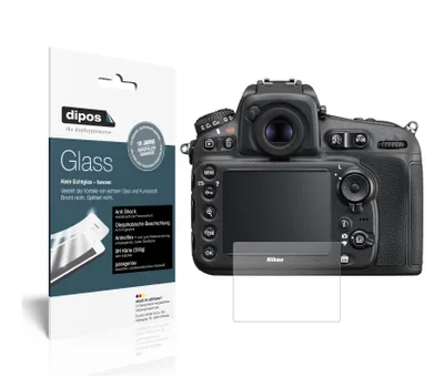 Produktbild von 1x Schutzfolie für Nikon D810A matt - Anti-Shock 9H Folie dipos Glass Kunststoffglas