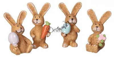 Produktbild von HASE, HASEN, FIGUR, FIGURINEN, 4 Stück, CHRISTBAUMSCHMUCK