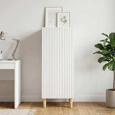 Image de Buffet vidaXL blanc 33 x 34,5 x 90 cm en aggloméré