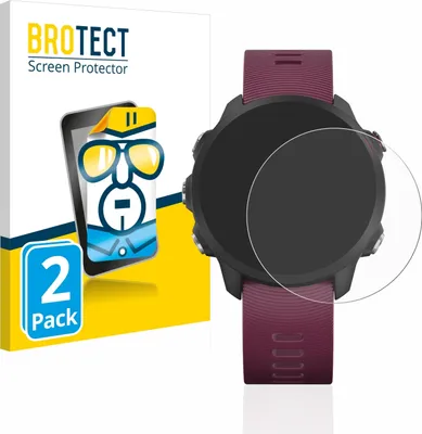 Produktbild von 2x Für Garmin Forerunner 245 / 245 Music / 45 Schutzfolie BROTECT Displayschutz Display Schutz Folie Klar Transparent
