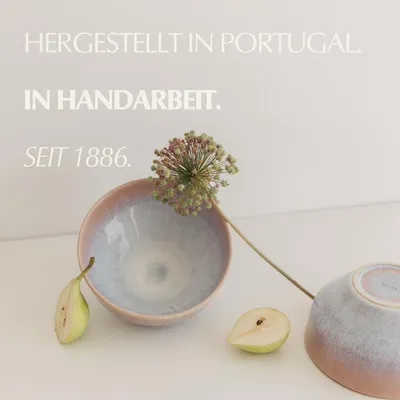 Produktbild von 4er-Set Keramik-Müslischalen | Handgefertigtes Steingut-Geschirr | Hochwertige Schalen für Müsli und Salat | Langlebig, spülmaschinenfest und mikrowellengeeignet | Modernes Design | 15,5 x 7 cm