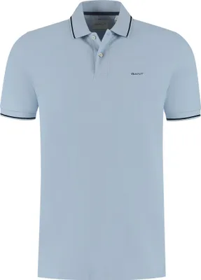 Produktbild von Gant Poloshirt hellblau Baumwolle normale Passform einfarbig