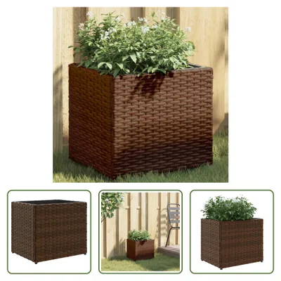 Obrázok produktu pre The Living Store Kvetináč Brown 36x30x32 cm Poly ratan