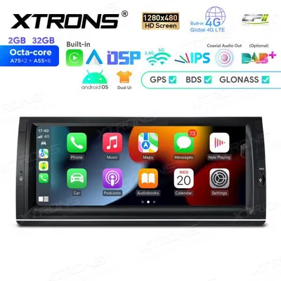 Obrázek produktu pro Android 13 autorádio Xtrons s navigací, 10,25palcový IPS displej, pro BMW X5 E53, s DSP