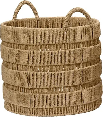 Produktbild von Aufbewahrungskorb - Ø 38 cm - Braun - Papierseil - mit Griffe
