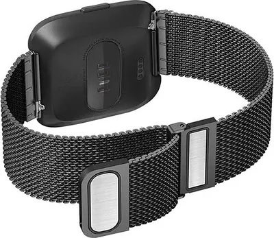 Image de Bracelet pour montre Fitbit Versa/Versa 2/LITE en tissu noir
