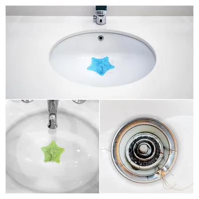 Produktbild von 4 STÜCK Universal Abflusssieb aus Silikon, Sieb für Spülbecken, Küchenspüle, Waschbecken Küche & Bad, Haarfänger Badewanne, Haarsieb Dusche, praktische Silikonsiebe für Abflüsse
