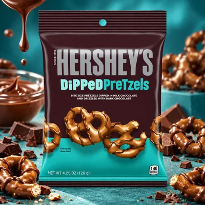 Produktbild von Hershey's Milk Chocolate Dipped Pretzels 120g