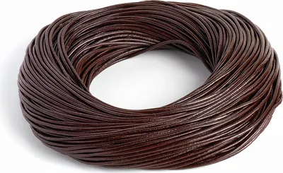 Produktbild von VBS XXL Lederband, 50 m, Ø 2 mm Dunkelbraun