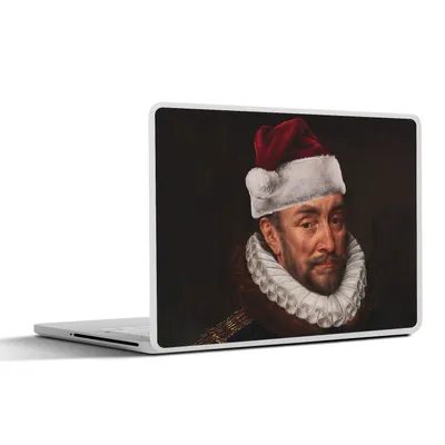 Produktbild von MuchoWow® Laptop Aufkleber Sticker Cover Wilhelm von Oranien - Adriaen Thomasz - Weihnachten 30x22 cm - Laptop-Sticker