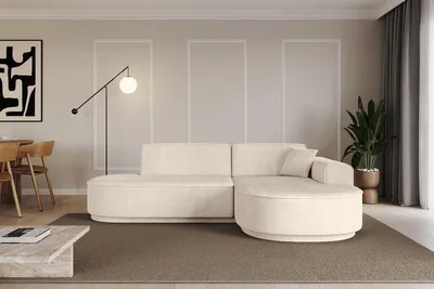 Produktbild von ALTDECOR Ecksofa in L-Form  MARI-L1-v3 - 243x171x83 cm  Beige -  Corner Sofa Bett Eckcouch Couch  Wohnlandschaft Cauchsofa