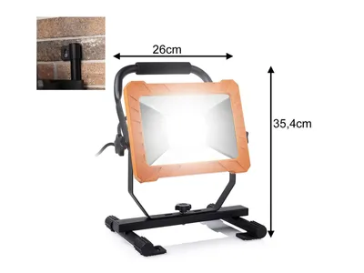 Produktbild von Smartwares FCL-76004 LED-Arbeitsleuchte, 50 W, LED, 1,9 kg, IP65, Schwarz, Orange, Freistehende Arbeitsleuchte