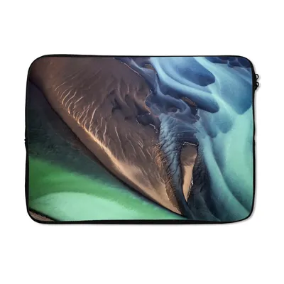 Produktbild von MuchoWow® Laptop Hülle 13 Zoll Natur - Island - Abstrakt Laptoptasche - Laptophülle - Sleeve - Rundumschutz