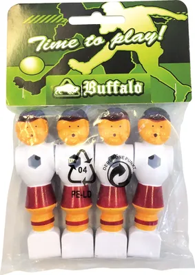 Zdjęcie produktu dla Piłkarzyki Buffalo 16 mm czerwono-białe 4 szt.