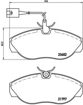 Produktbild von Brembo Bremsbelagsatz, Scheibenbremse Vorderachse P 23 083