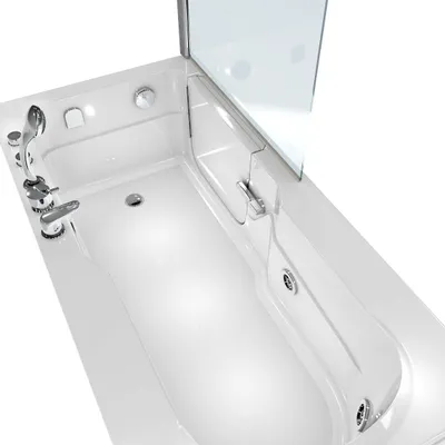 Produktbild von Seniorendusche Kombi Duschkabine Whirlpool Seniorenwanne mit Tür S17D-EH-WP-L-EC 150x75x194 cm