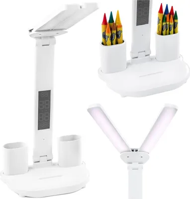 Zdjęcie produktu dla Lampka na biurko led biała ładowarka indukcyjna dla dziecka ucznia do nauki