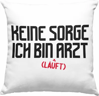 Produktbild von Trendation - Arzt Geschenk Deko-Kissen mit Füllung 40x40 Lustig Männer Geschenkidee  Deko-Kissen mit Füllung 40x40 für Arzt Krankenhaus Ärzte (Grau)