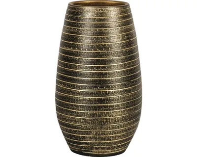 Produktbild von Blumenvase Blumentopf Passion for Pottery Solano Ton Ø 22 cm H 40 cm gold schwarz