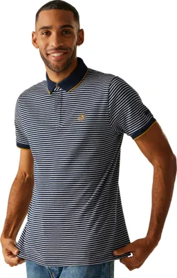Image de Regatta - Polo « Tiver » pour homme RG11664 (L) (bleu marine/blanc cassé)