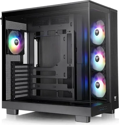 Produktbild von PC-Gehäuse (ohne Netzteil) –  – View 380 XL TG ARGB – Midi-Tower – ATX-Formfaktor – 4 x 120 mm A-RGB-Lüfter enthalten – Schwarz