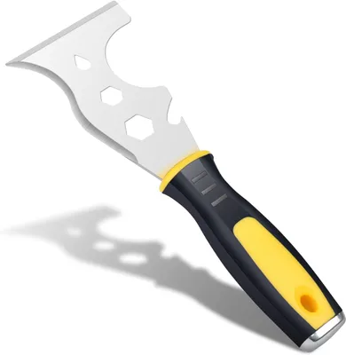 Imagen del producto de Masilla multifuncional 13 en 1, de acero inoxidable, con mango ergonómico, versátil para trabajos de pintura
