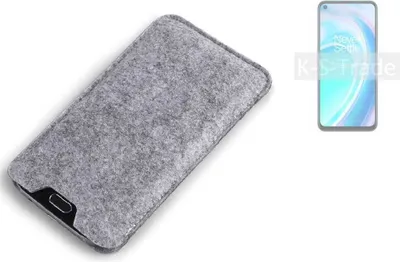 Produktbild von K-S-Trade Filz Handyhülle kompatibel mit OnePlus Nord CE 2 Lite 5G Schutzhülle Filztasche Filz Tasche Case Sleeve Handy Hülle Filzhülle grau