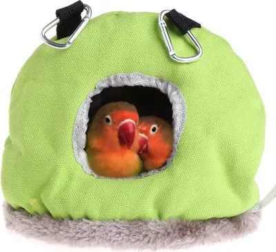 Produktbild von Warmes Vogelnest runde weiche kleine Plüschkäfig Winter hängende Hängematte