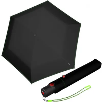 Zdjęcie produktu dla Knirps KNIRPS U.200 NEON BLACK - elegancki damski w pełni automatyczny parasol