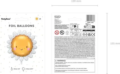 Image de Folienballon Sonne, 90 cm, Mix