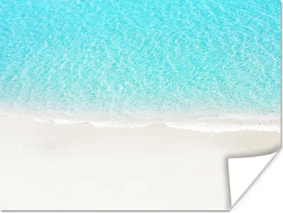 Produktbild von MuchoWow® Poster Blau - Wasser - Strand 160x120 cm - Foto Plakat