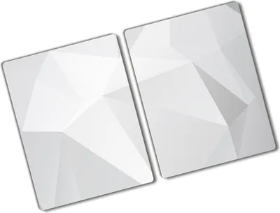 Produktbild von Tulup Glas Herdabdeckplatte - 2x40x52 cm - Glaskeramikkochfeld-Abdeckung Spritzschutz Glasabdeckplatte Kochplattenabdeckung und Schneidebrett - Zweiteilig - Kunst: modern & klassisch - Abstraktes - Weiß