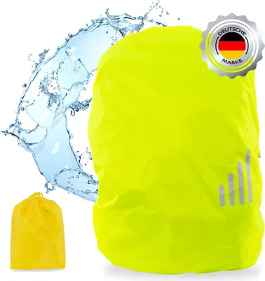 Produktbild von ECENCE Regenschutz Rucksack Gelb Regenbezug Rucksack 15-35L Regenhülle Schutzhülle für Schulranz