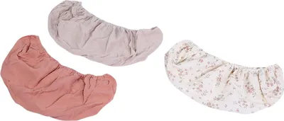 Image de 3 draps-housses pour lits bébé, coton doux, respirant, lavable, pour matelas