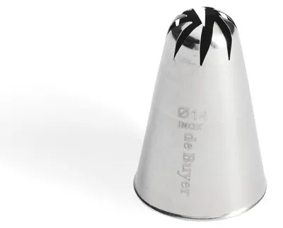 Produktbild von de Buyer 212914N, Gebäckverzierungsdüse, Gebäckverzierungsbeutel, Edelstahl, Edelstahl, 1,4 cm, 52 mm